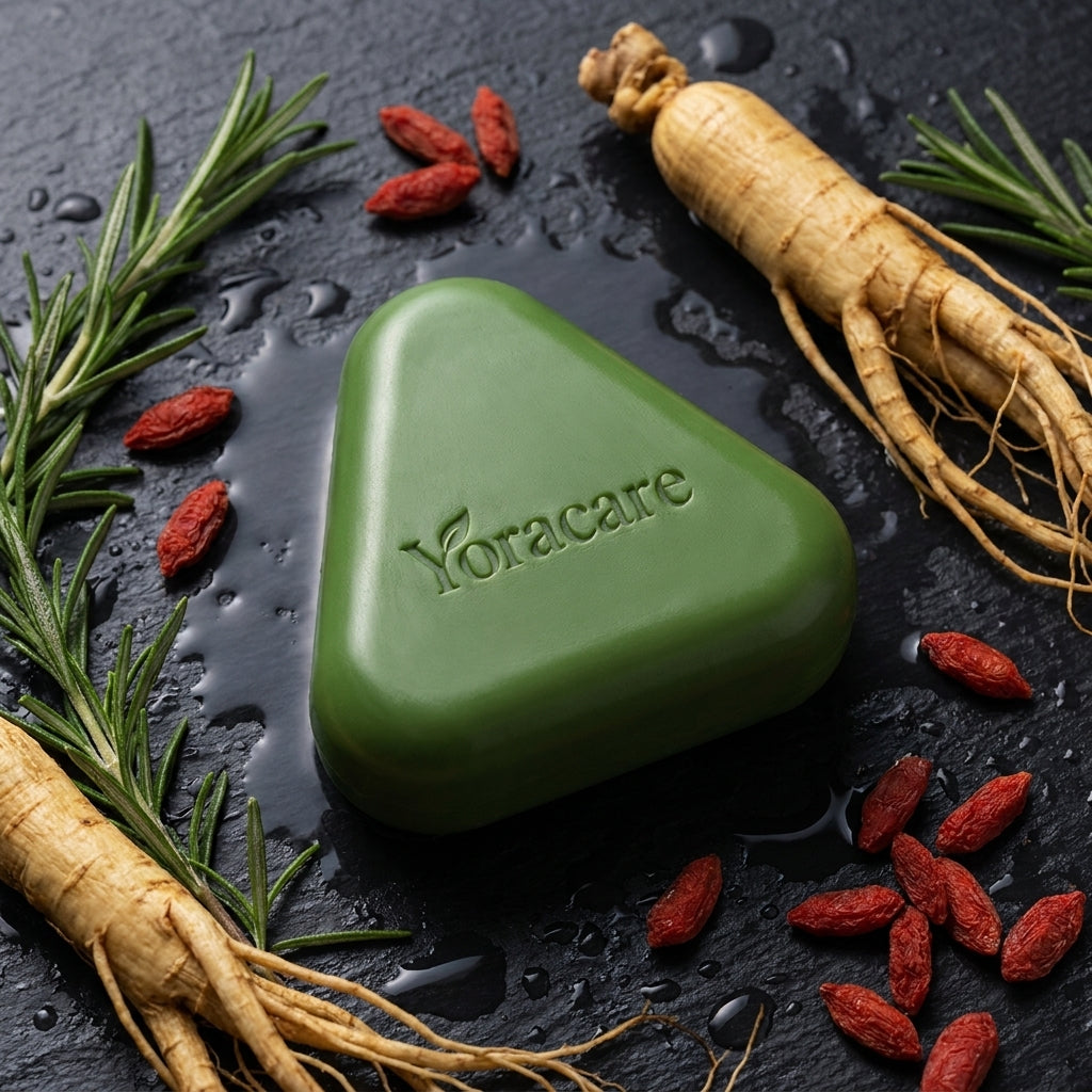 Visuel publicitaire Yoracare pour le cuir chevelu