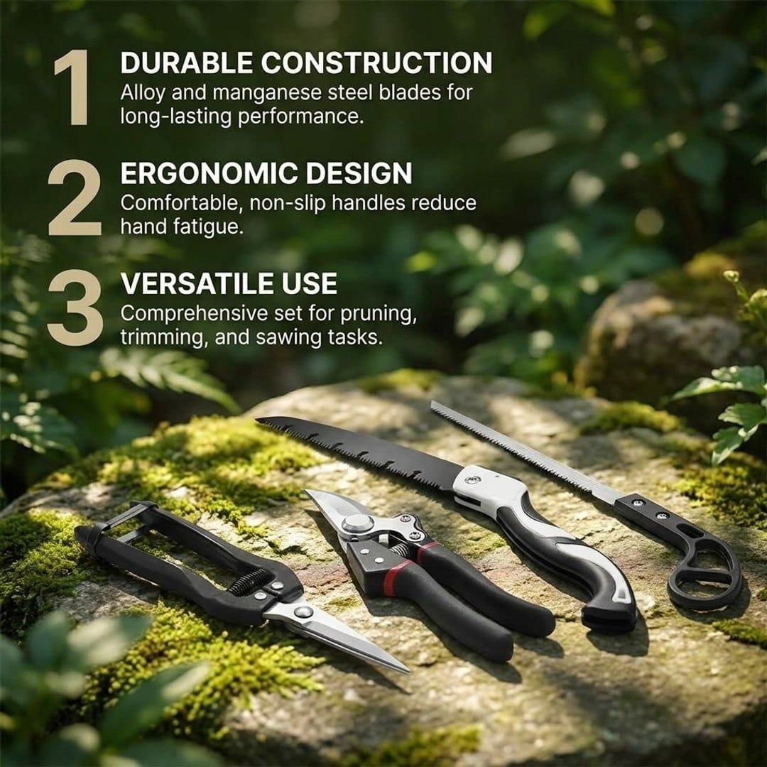 Kit d'Outils de Taille et Élagage pour Jardin