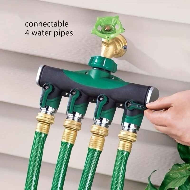 Distributeur d'Eau 4 Voies pour Robinet de Jardin
