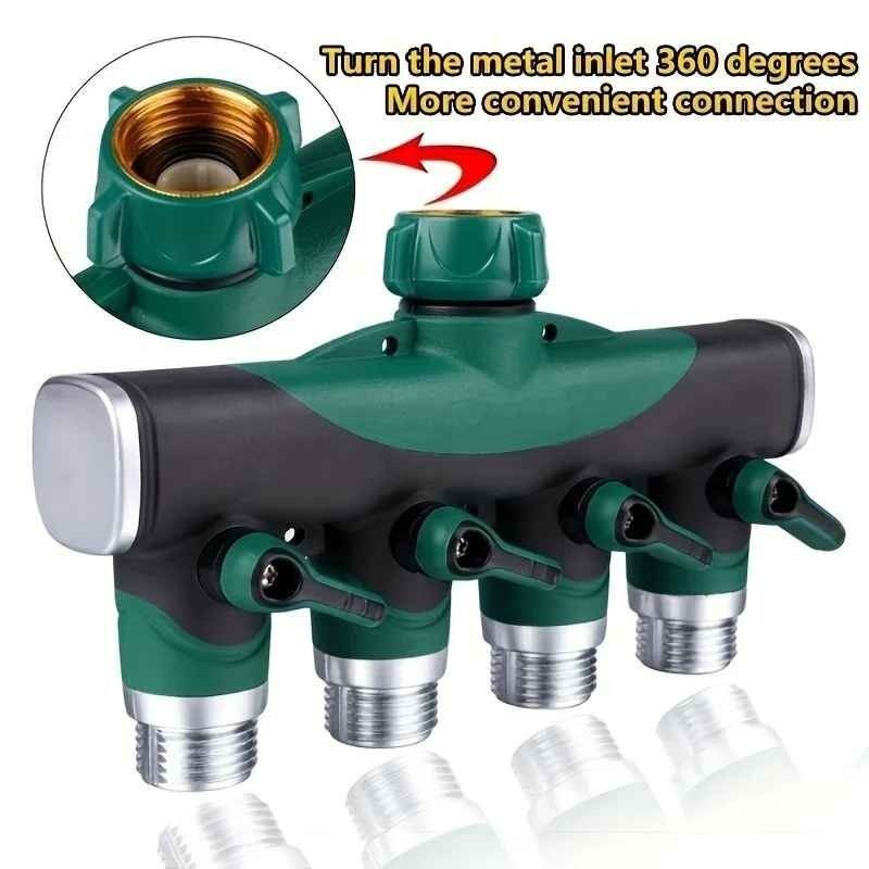 Distributeur d'Eau 4 Voies pour Robinet de Jardin